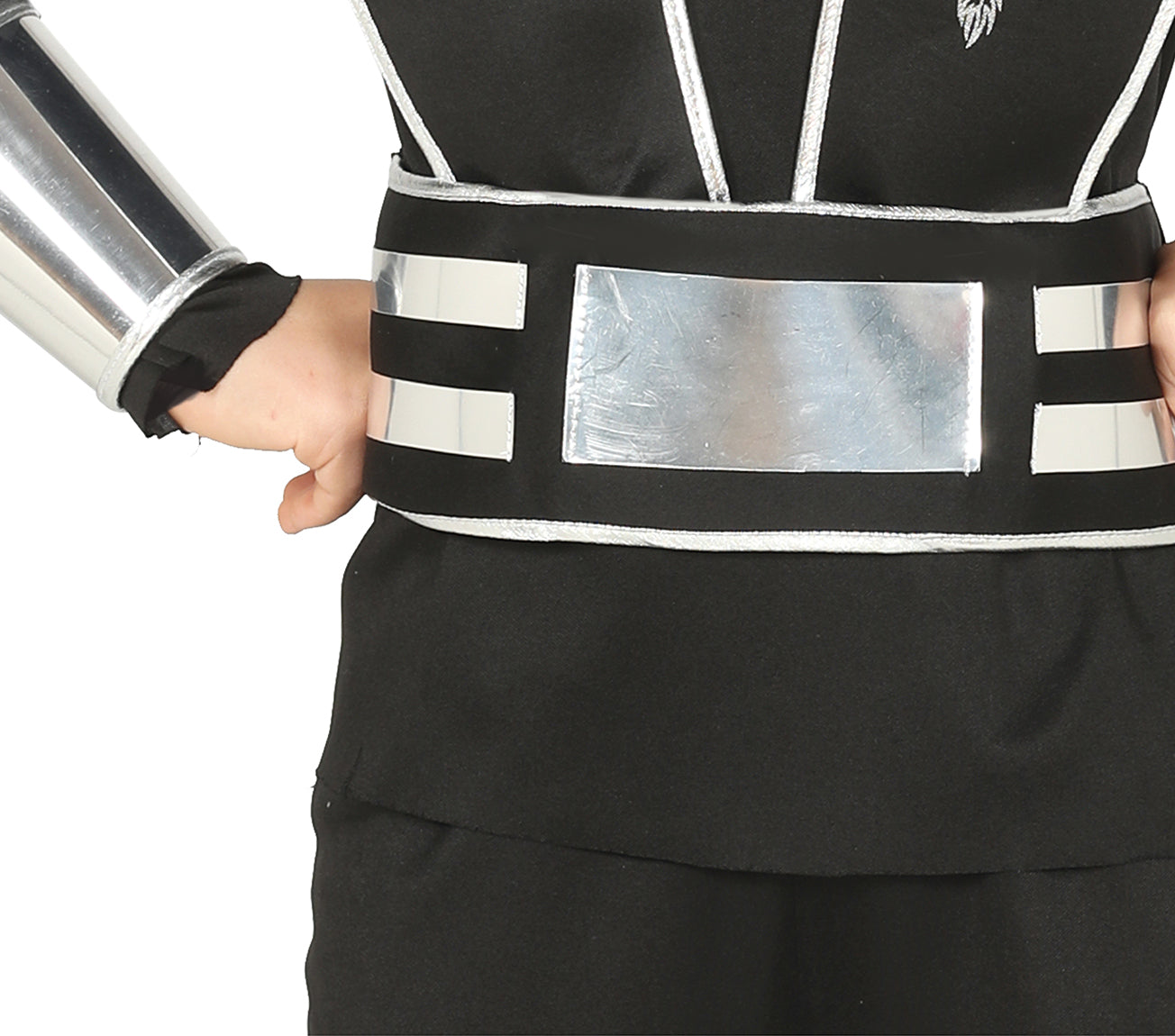 GP88538 – Ninja Kriegerkostüm Karneval Cool – Größe: 140/146 – Farbe: Schwarz