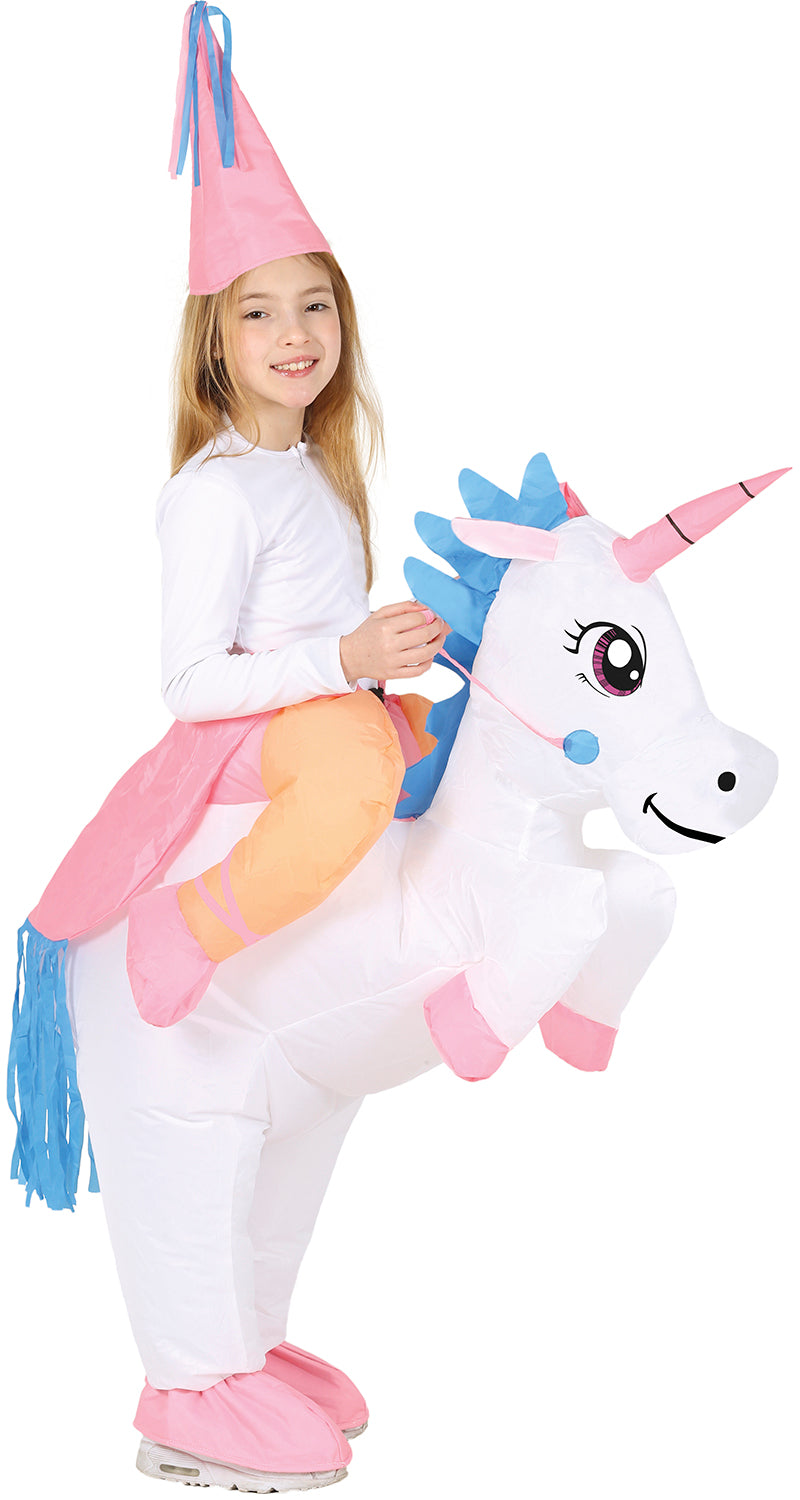 Einhorn Kostüm für Kinder aufblasbar