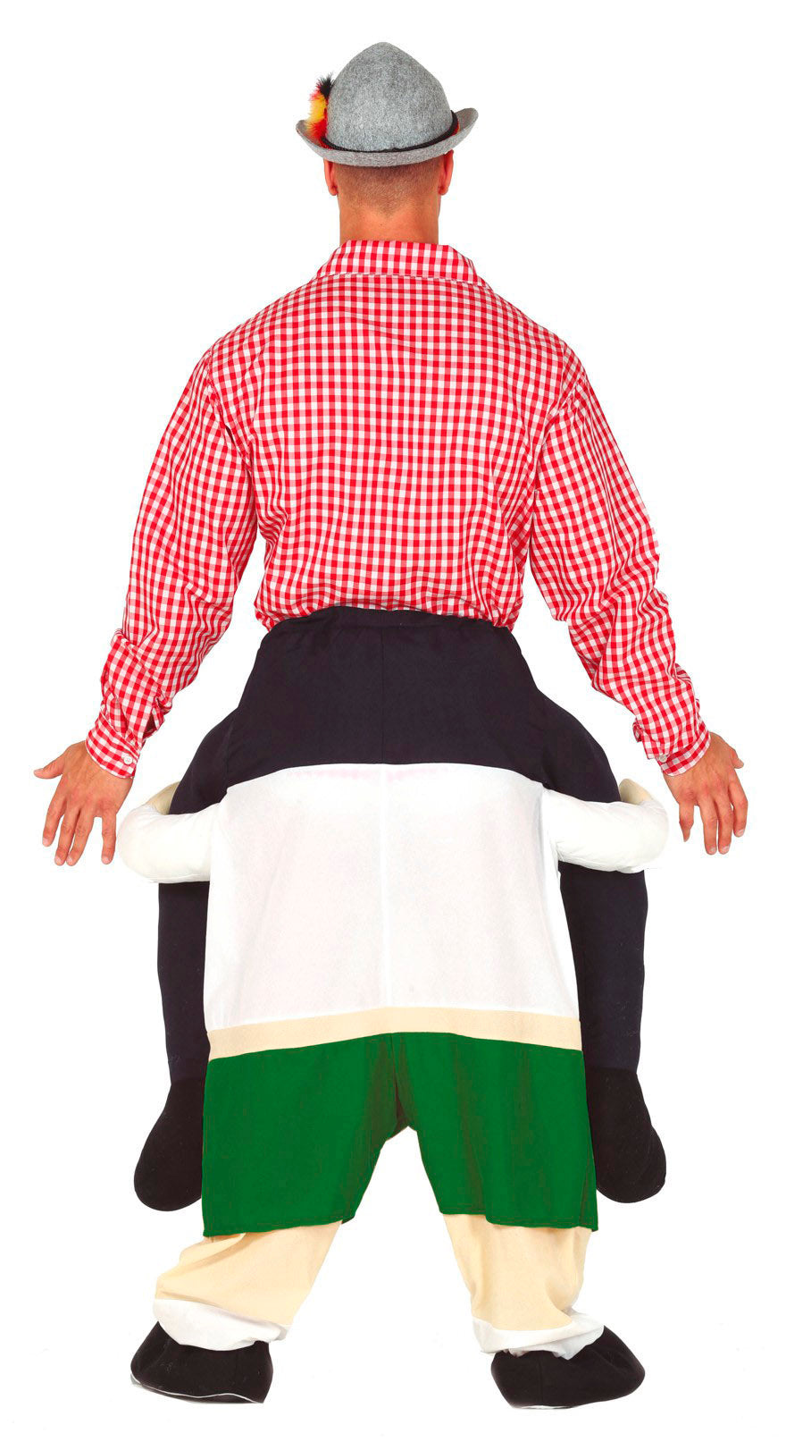 GP88552 – Oktoberfest Trachten Spaß Huckepack – Größe: 52 - 54 (L) – Farbe: Rot, Ansicht 2