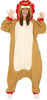 GP88555 – Tier Kigurumi Jumpsuit Kapuze Rot Braun – Größe: 52 - 54 (L) – Farbe: Braun