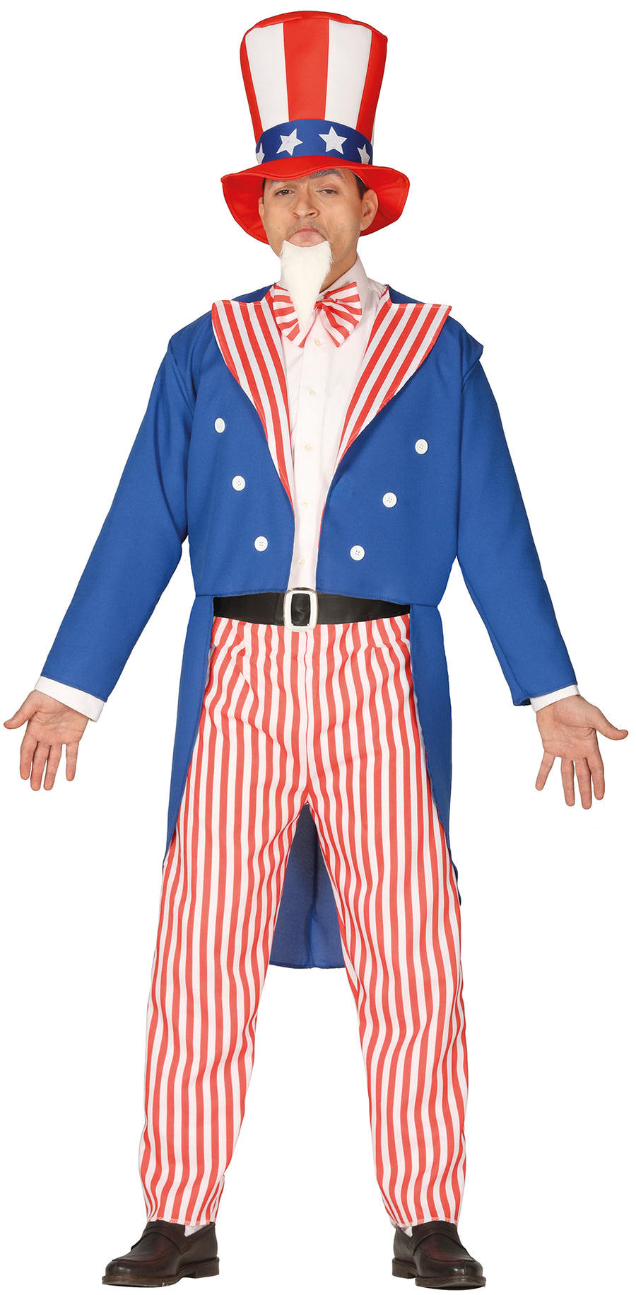Uncle Sam Kostüm für Herren mit Zylinder