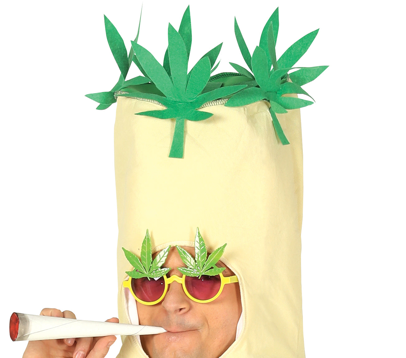 GP88563 – Rastafari Spaß Kostüm Marihuana Event – Größe: 52 - 54 (L) – Farbe: Grün