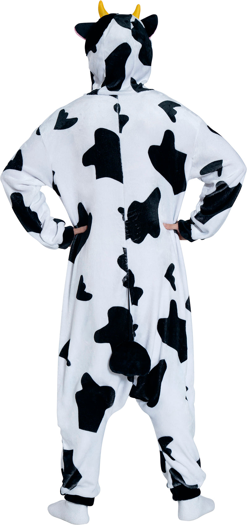 GP88565 – Tierische Kigurumi Karneval Kuh Kostüm – Größe: 46 - 48 (S) – Farbe: Weiß, Ansicht 2