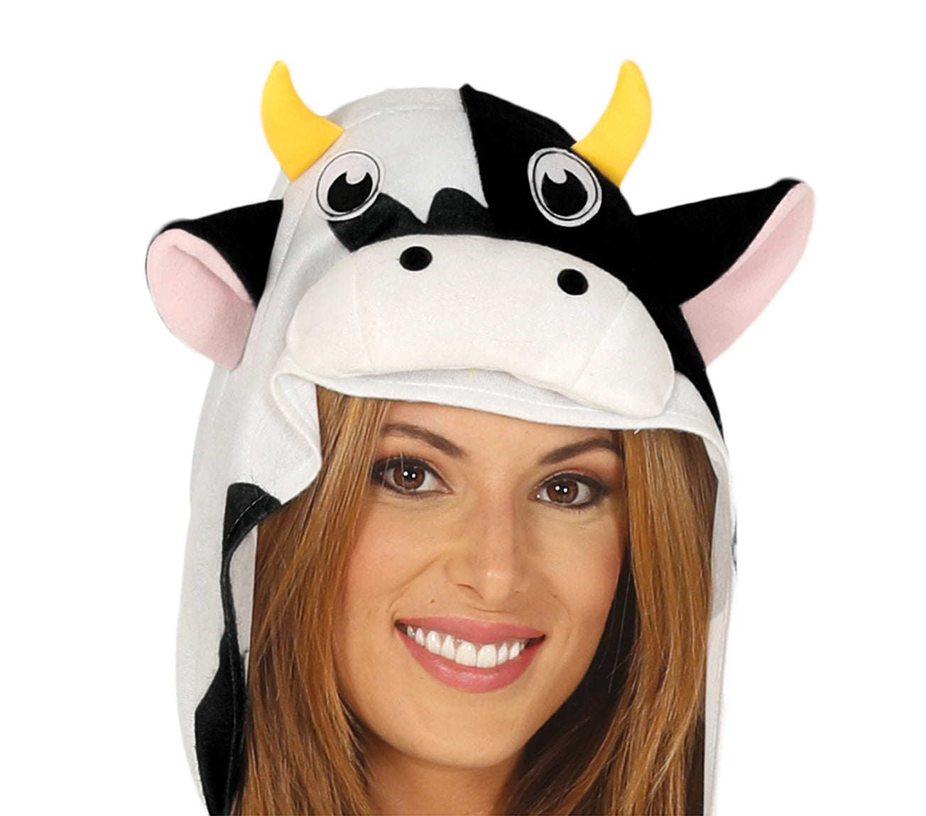 GP88565 – Tierische Kigurumi Karneval Kuh Kostüm – Größe: 46 - 48 (S) – Farbe: Weiß
