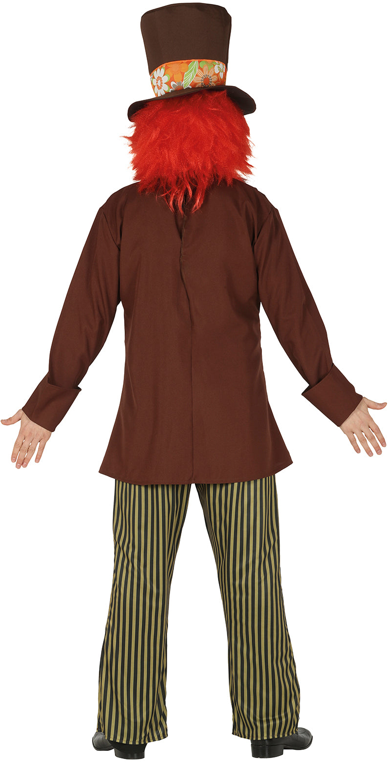 GP88577 – Hutmacher Kostüm Karneval – Größe: 54 - 56 (XL), 46 - 48 (S), 48 - 50 (M), 52 - 54 (L) – Farbe: Braun
