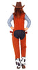 GP88590 – Cowgirl Trachten Karneval Kostüm – Größe: 38 - 40 (M) – Farbe: Braun