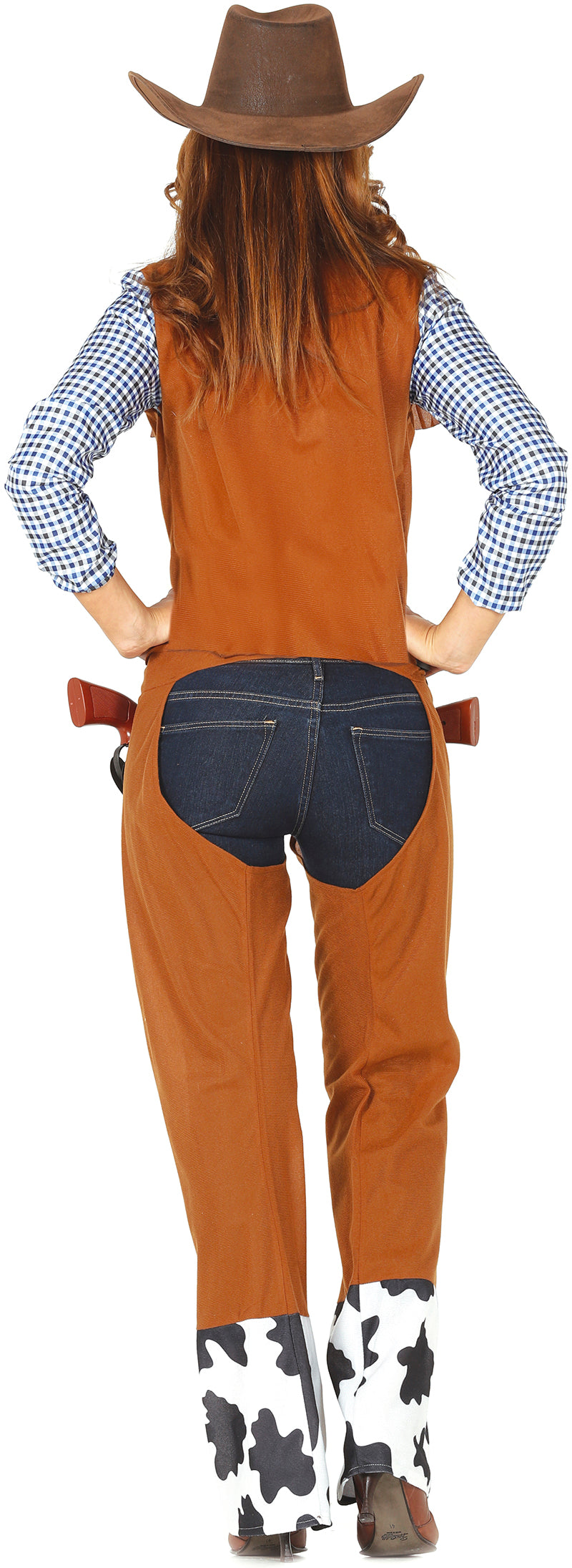 GP88590 – Cowgirl Trachten Karneval Kostüm – Größe: 42 - 44 (L) – Farbe: Braun