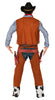 GP88592 – Cowboy Westerngentleman Kostüm Karneval – Größe: 48 - 50 (M) – Farbe: Braun