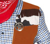 GP88592 – Cowboy Westerngentleman Kostüm Karneval – Größe: 52 - 54 (L) – Farbe: Braun