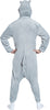 GP88614 – Tier Abenteuer Nilpferd Kigurumi Hoodie – Größe: 46 - 48 (S) – Farbe: Grau