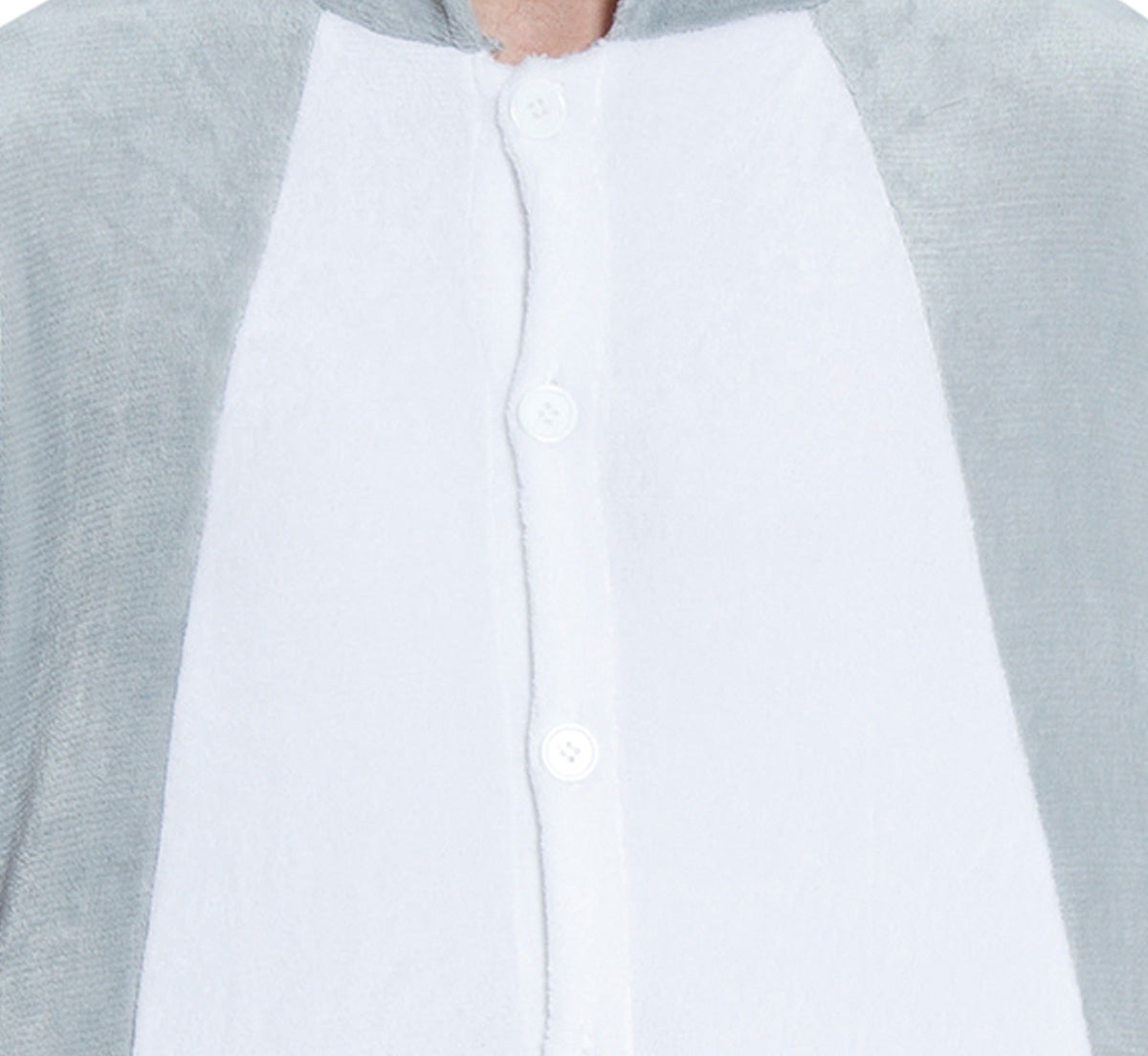 GP88614 – Tier Abenteuer Nilpferd Kigurumi Hoodie – Größe: 52 - 54 (L) – Farbe: Grau