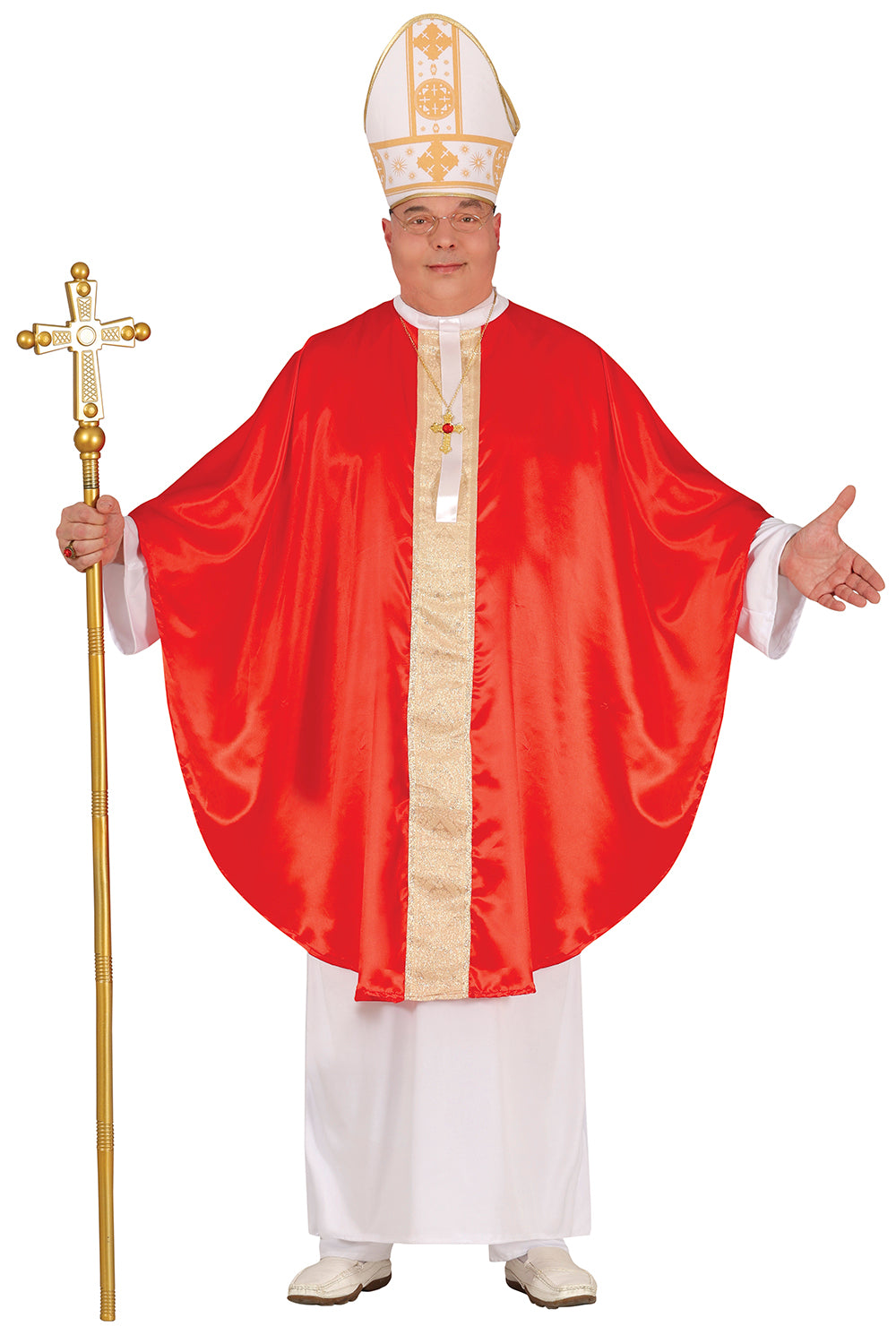 GP88617 – Religion Karneval Kostüm Mantel Tunika – Größe: 52 - 54 (L) – Farbe: Weiß