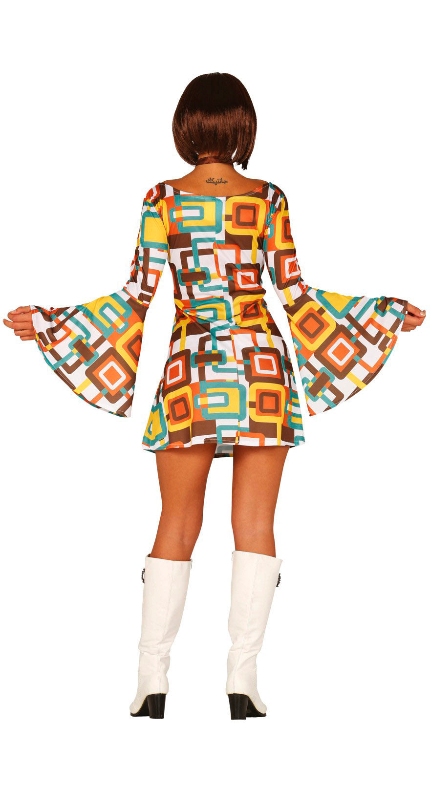 GP88629 – 70s Disco Eleganz Karneval Kostüm – Größe: 42 - 44 (L) – Farbe: Mehrfarbig