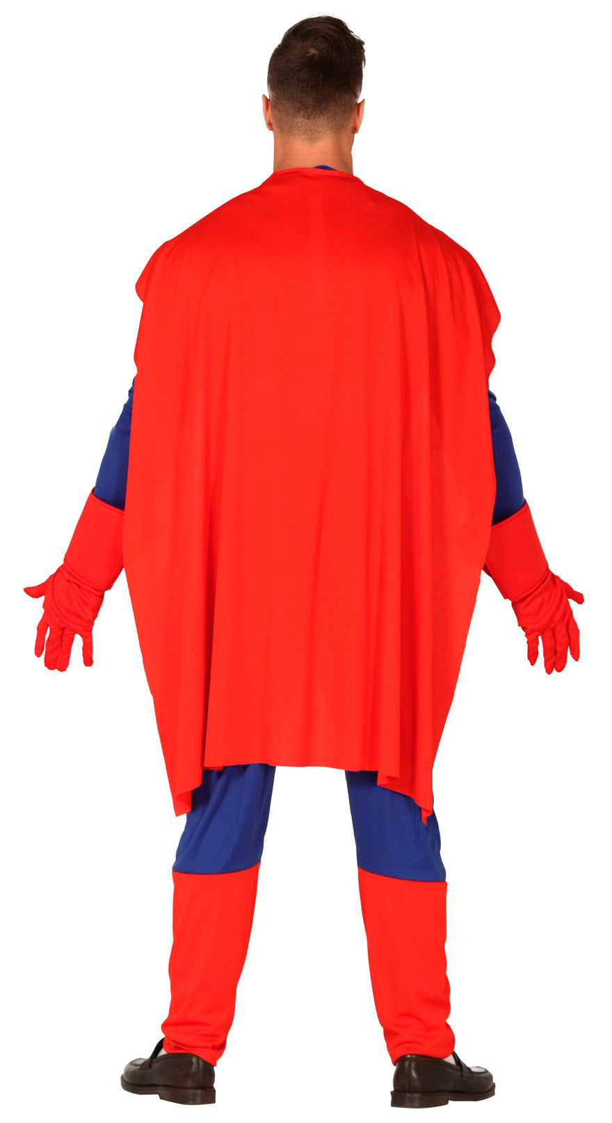 GP88634 – Superheld Muskelanzug Abenteuerfigur Umhang – Größe: 52 - 54 (L) – Farbe: Blau
