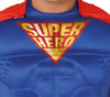 GP88634 – Superheld Muskelanzug Abenteuerfigur Umhang – Größe: 52 - 54 (L) – Farbe: Blau