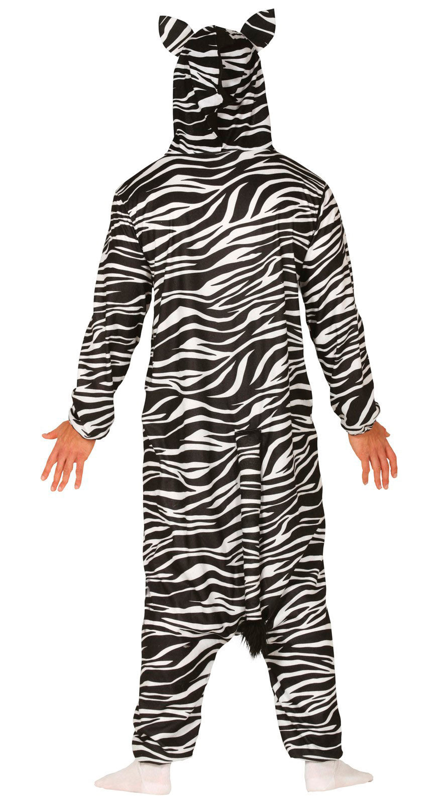 GP88646 – Tier Onesie Kigurumi Zebra – Größe: 48 - 50 (M) – Farbe: Weiß, Ansicht 2