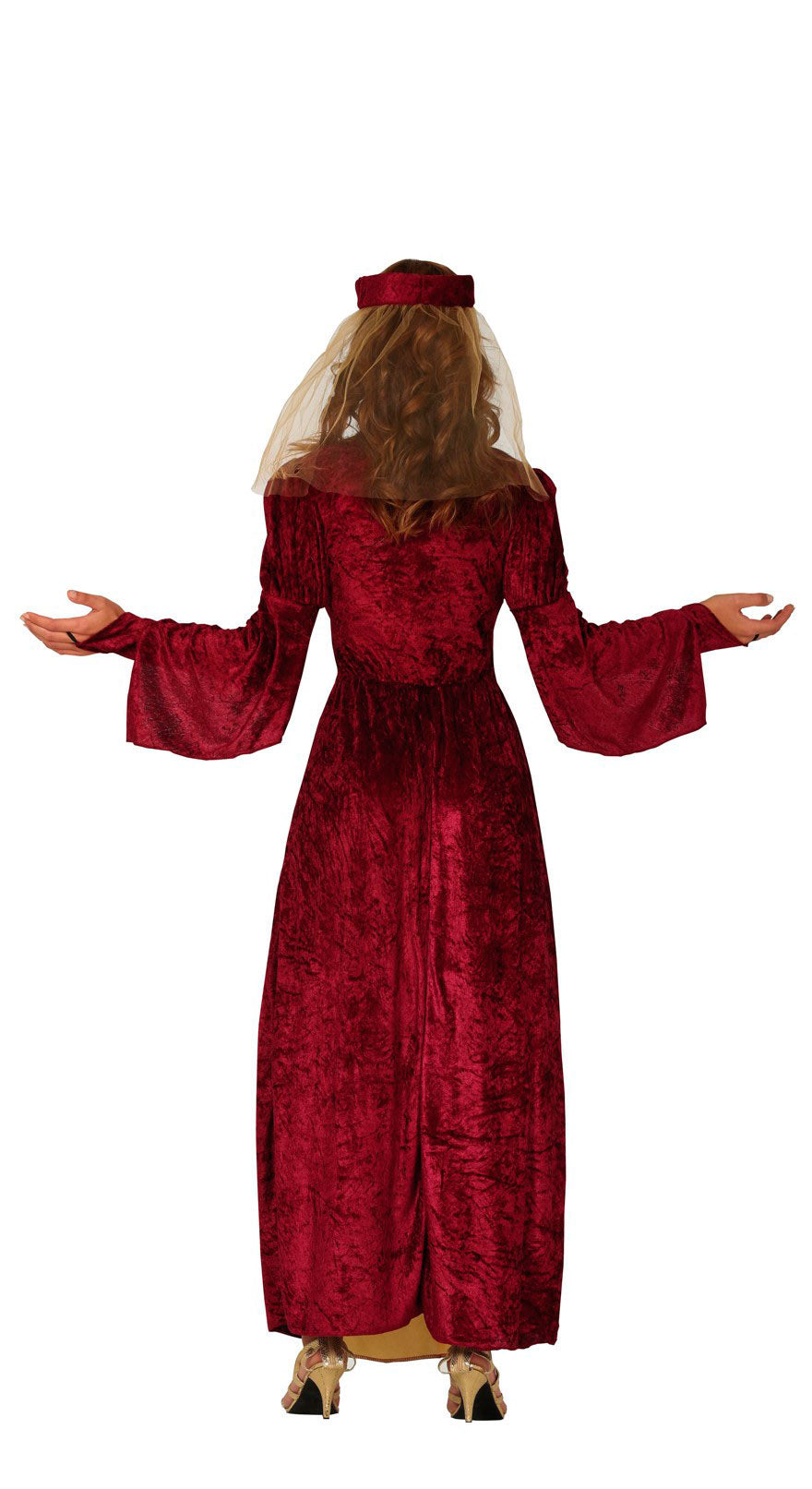 GP88673 – Prinzessin Kostüm Mittelalter Märchenkönigin – Größe: 42 - 44 (L) – Farbe: Grau