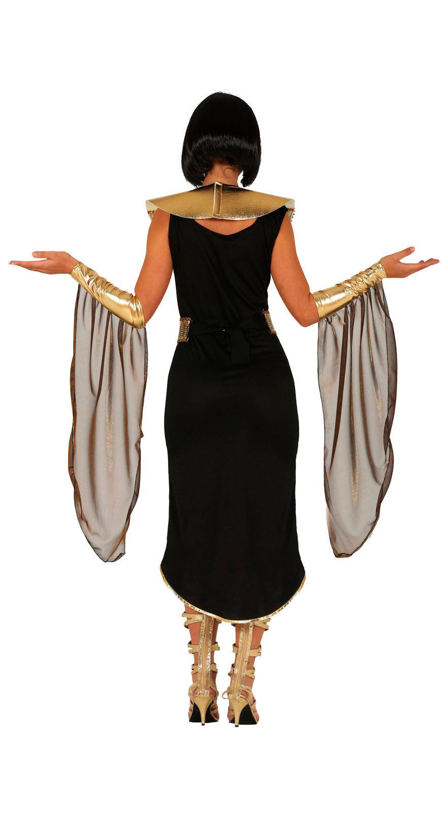 GP88676 – Aegypten Koenigin Kostuem Kleid – Größe: 36 - 38 (S) – Farbe: Schwarz