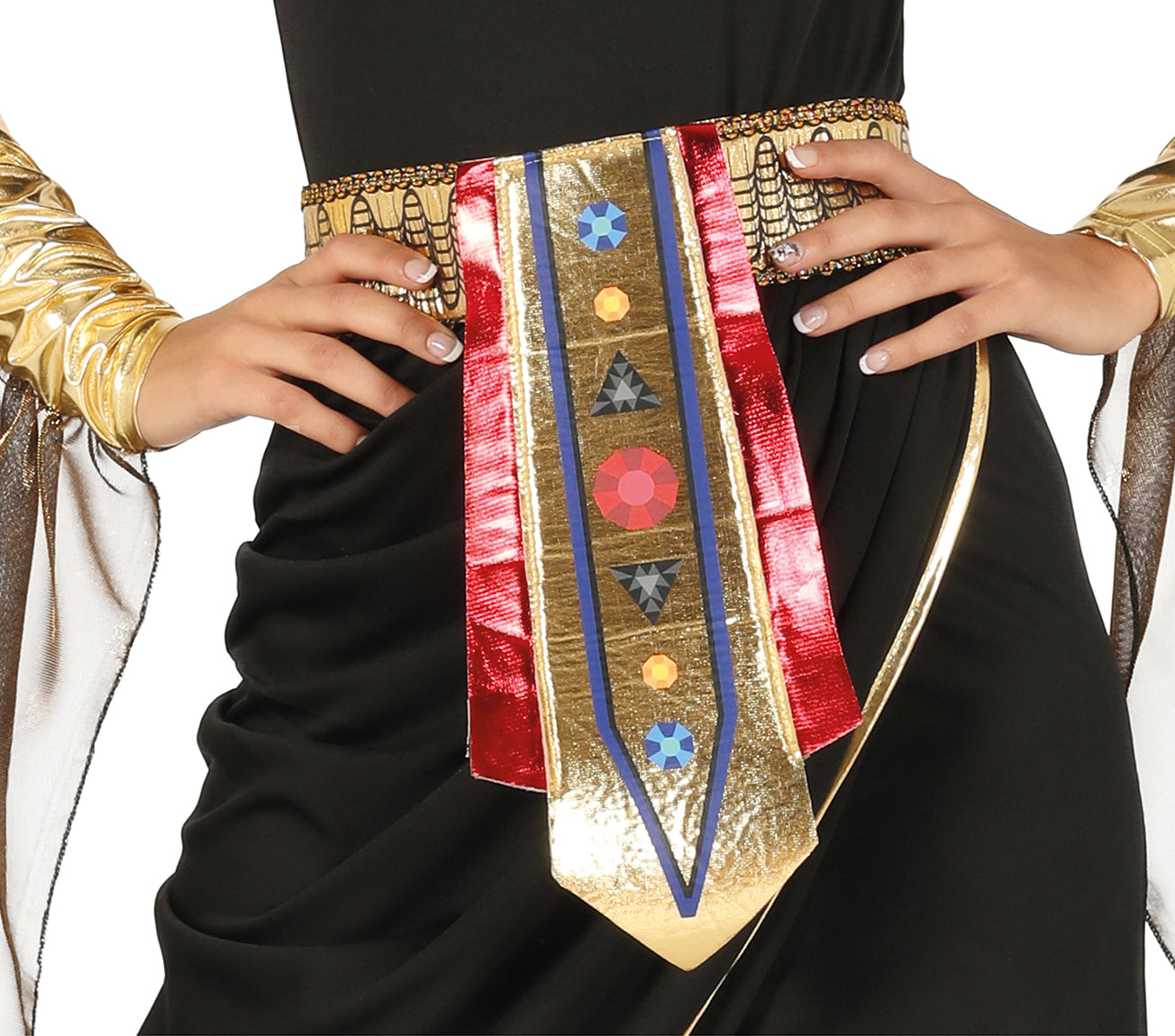 GP88676 – Aegypten Koenigin Kostuem Kleid – Größe: 38 - 40 (M) – Farbe: Schwarz