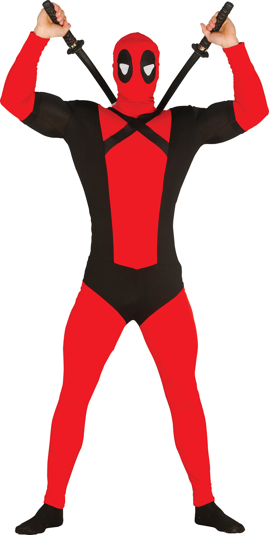 GP88686 – Superhelden Abenteuerfigur Mit Maskiertem – Größe: 52 - 54 (L) – Farbe: Rot, Ansicht 2