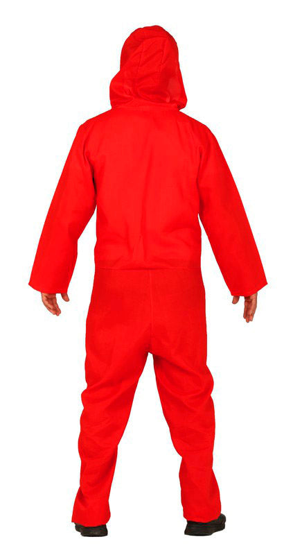 GP88689 – Dieb Kostüm Rot Overall Karneval – Größe: 52 - 54 (L) – Farbe: Rot