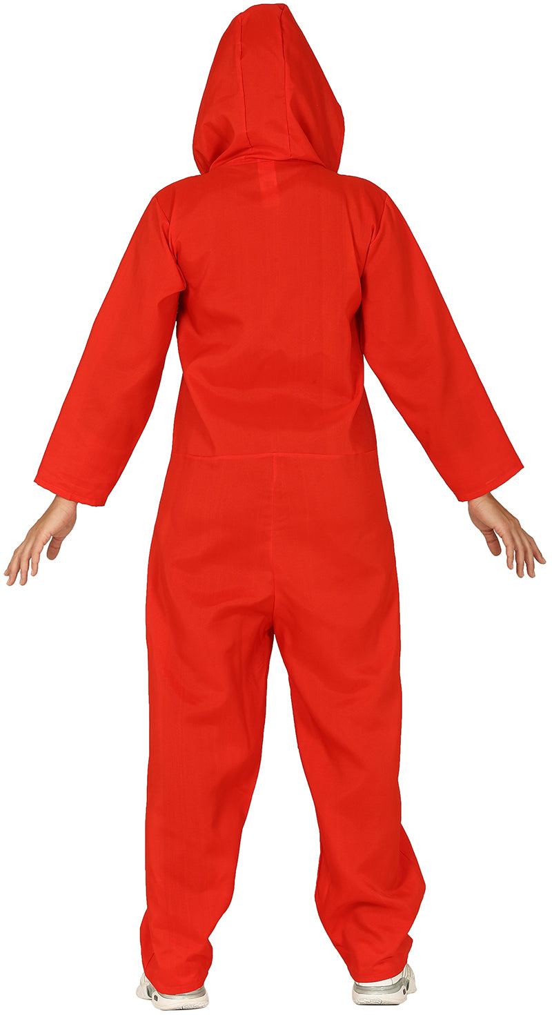 GP88690 – Diebe Karneval Overall Rot Kapuze – Größe: 42 - 44 (L) – Farbe: Rot