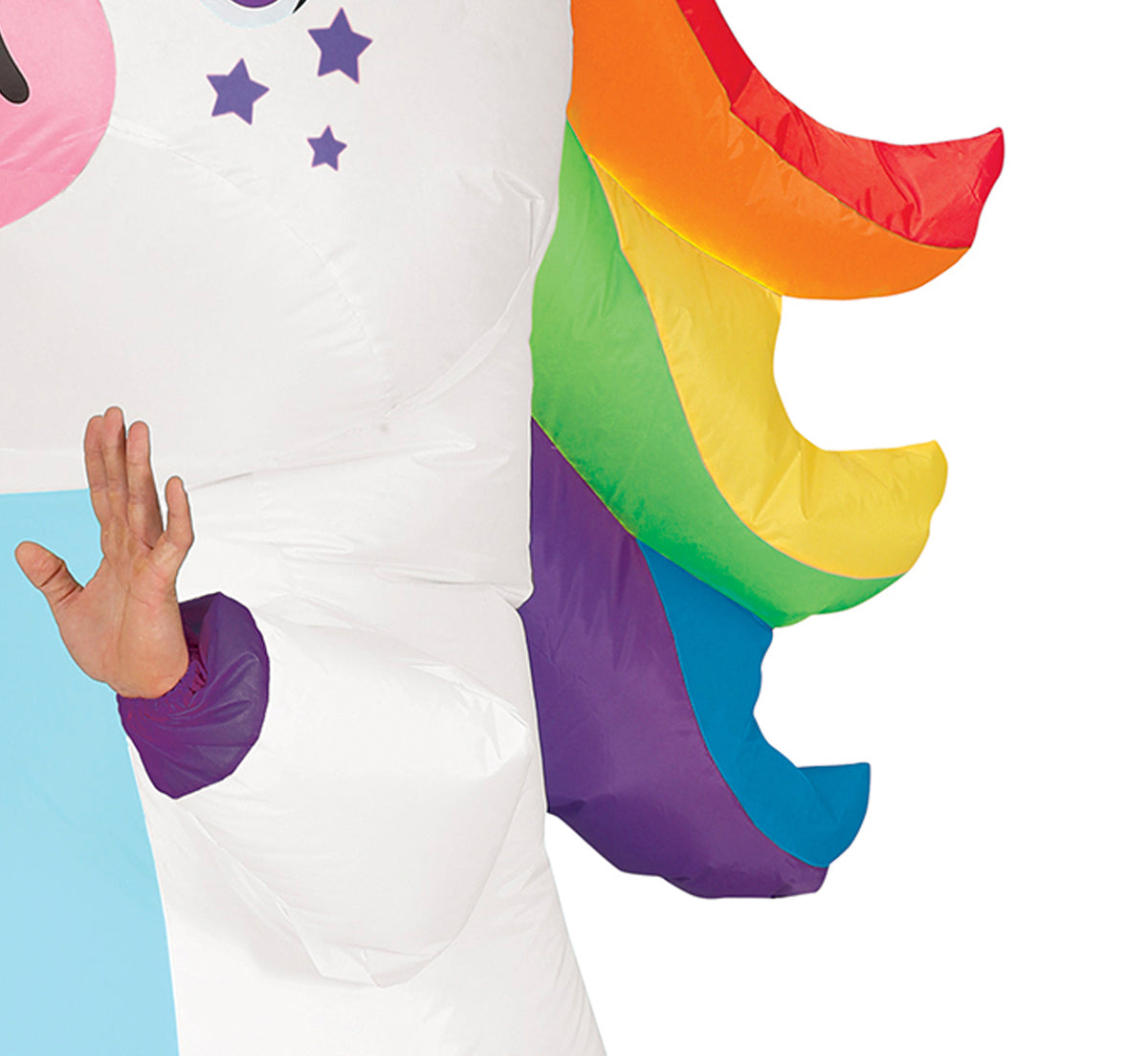 GP88694 – Einhorn Kostüm Erwachsene Aufblasbar – Farbe: Mehrfarbig