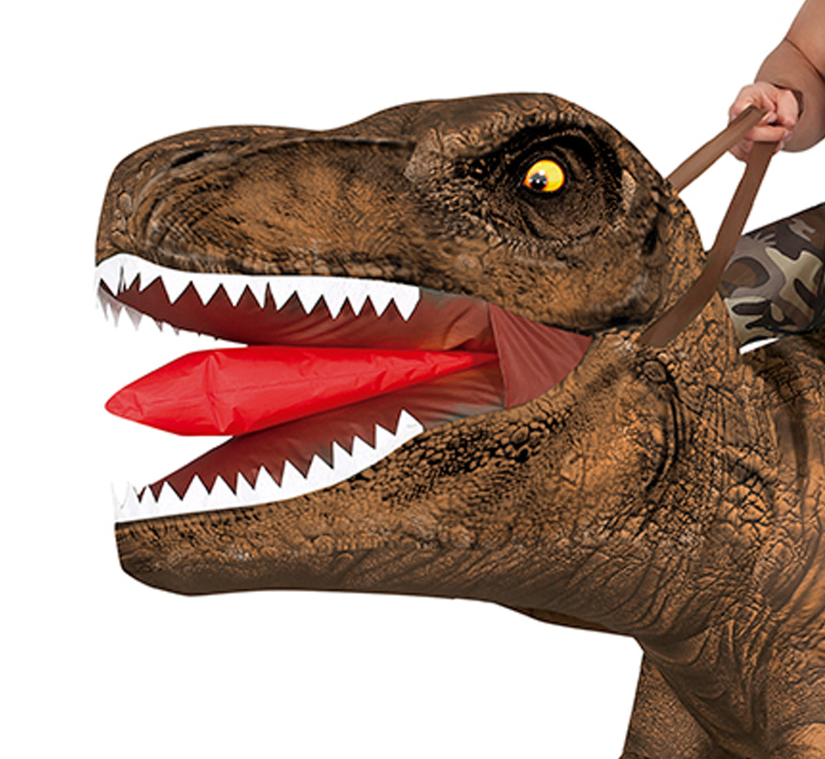 GP88696 – Dinosaurier Reitabenteuer Karnevalskostüm – Farbe: Braun