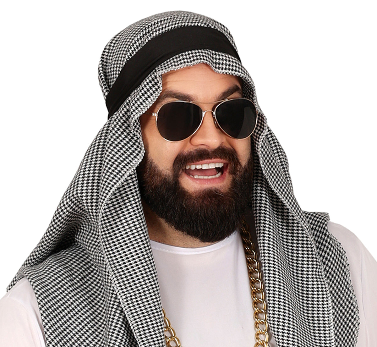 GP88667 – Wüstenprinz Sheik Karneval Fasching – Größe: 54 - 56 (XL) – Farbe: Weiß