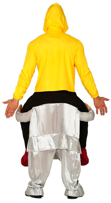 GP88714 – Clown Huckepack Halloween Kostüm – Größe: 52 - 54 (L) – Farbe: Grau