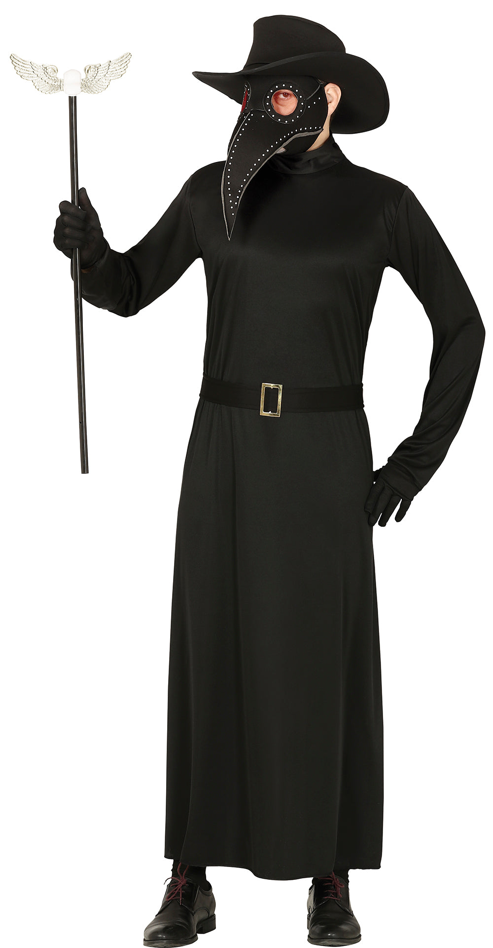 GP88715 – Pestmaske Halloween Kostüm Plage Arzt – Größe: 52 - 54 (L) – Farbe: Schwarz