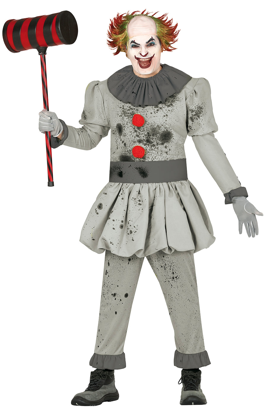 Horrorclown Kostüm für Herren mit Halskrause