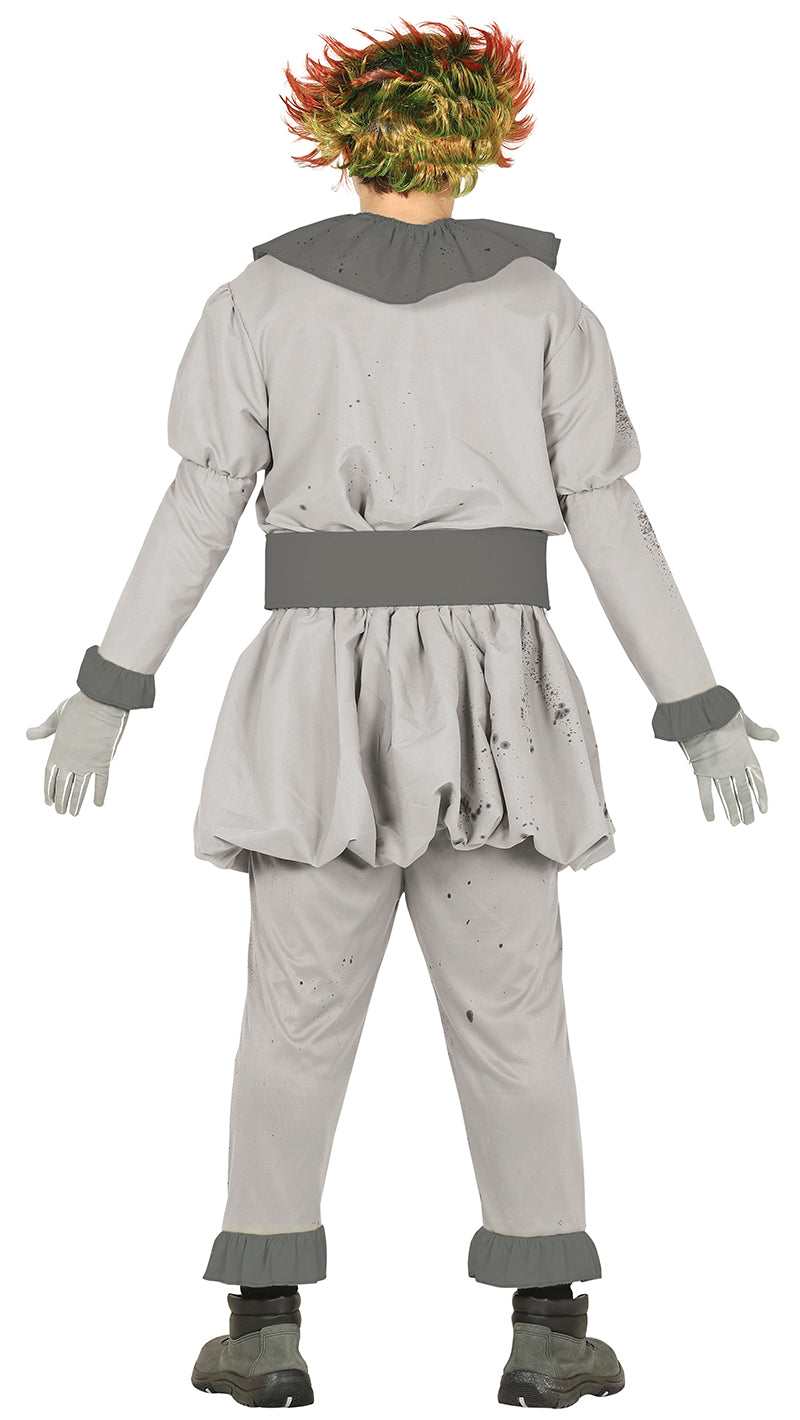 GP88716 – Clown Halloween Gruseliger Jux Spaß – Größe: 48 - 50 (M) – Farbe: Grau, Ansicht 2