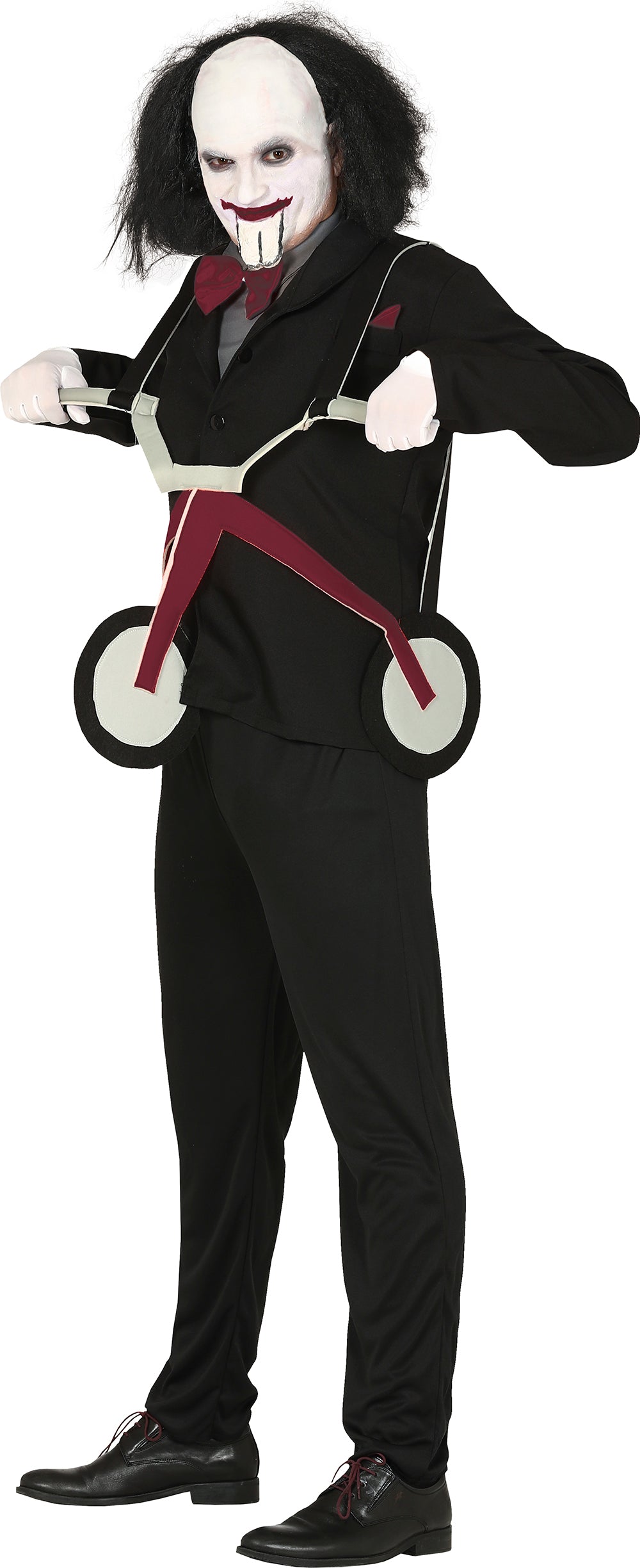GP88721 – Halloween Gruseltrio Kostüm Jacke Hose Trike – Größe: 52 - 54 (L) – Farbe: Schwarz