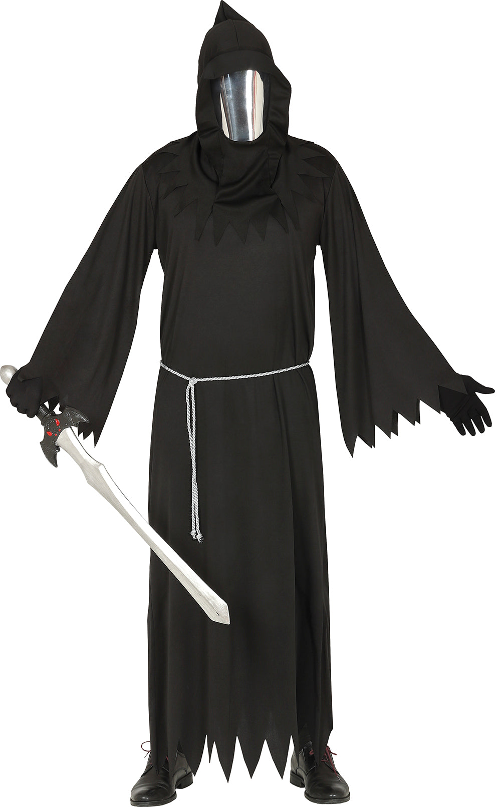 GP88725 – Halloween Reaper Gewand Dunkler Kapuze – Größe: 52 - 54 (L) – Farbe: Schwarz