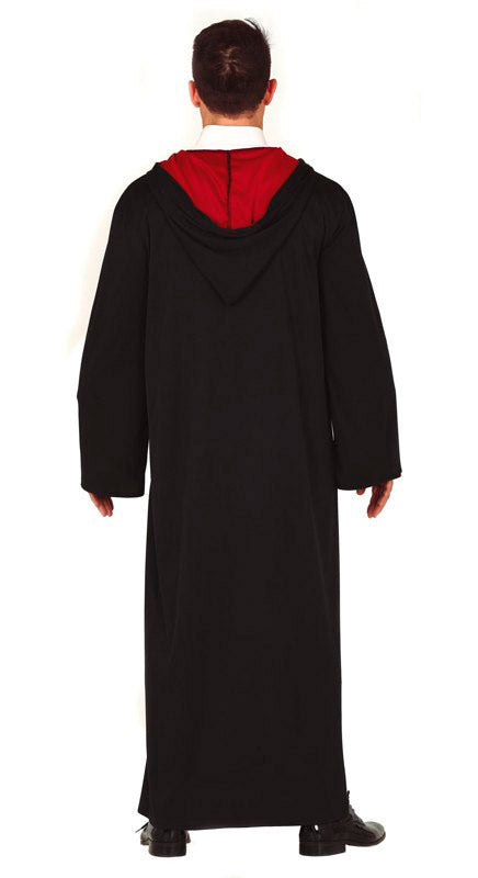 GP88727 – Magische Studenten Gewand Mit Rotem – Größe: 52 - 54 (L) – Farbe: Schwarz, Ansicht 2