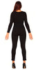 GP88762 – Skelett Jumpsuit Halloween Kostüm – Größe: 38 - 40 (M) – Farbe: Schwarz