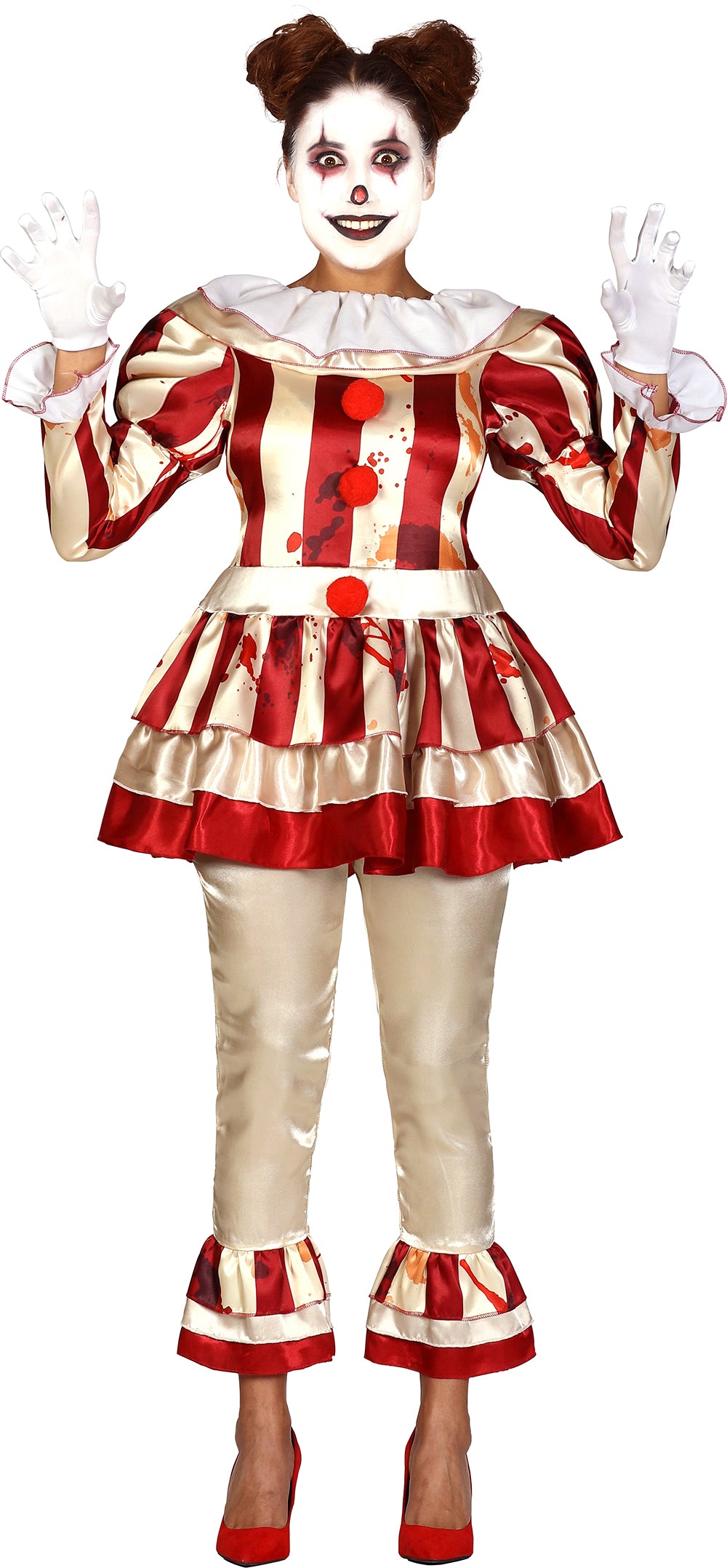 GP88774 – Clown Halloween Kostüm Für Erwachsene – Größe: 38 - 40 (M) – Farbe: Beige