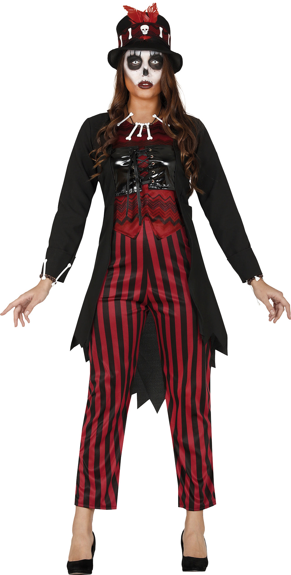 GP88780 – Voodoo Hexe Halloween Magie Kostüm – Größe: 38 - 40 (M) – Farbe: Schwarz
