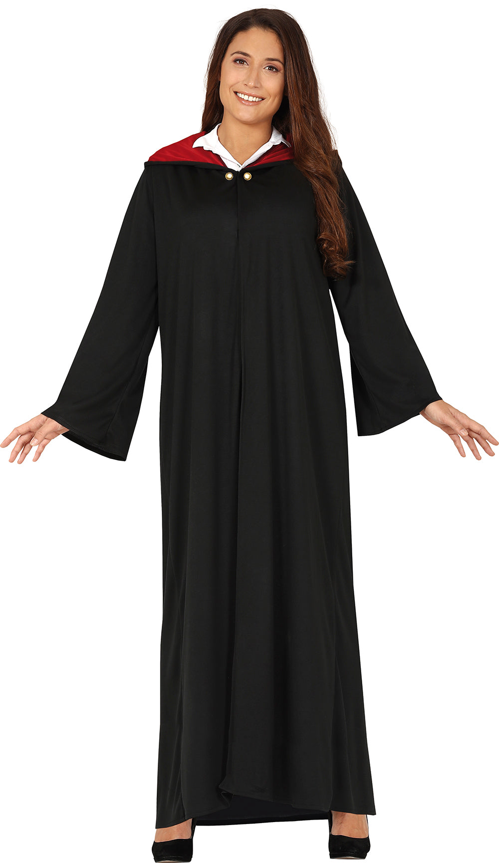 GP88726 – Magische Studenten Robe Halloween – Größe: 36 - 38 (S) – Farbe: Schwarz
