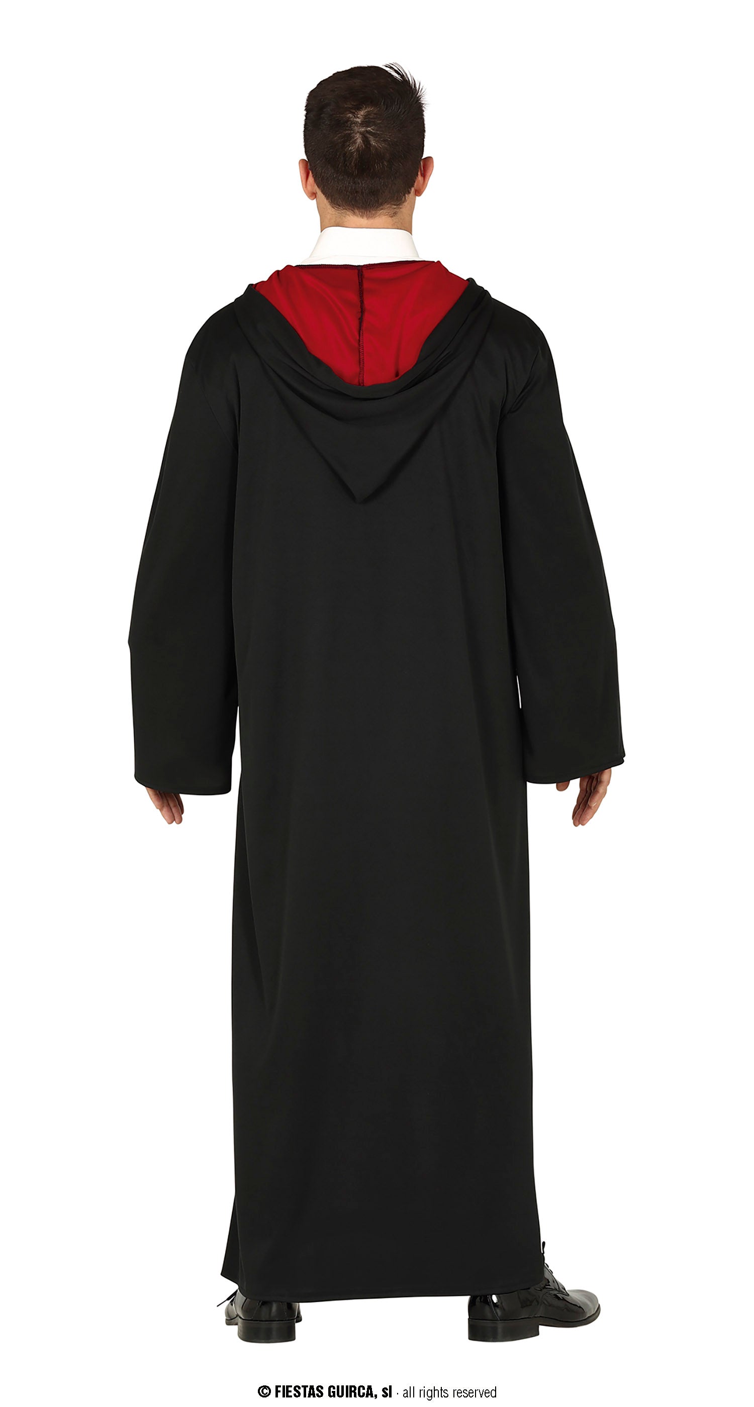 GP88727 – Magische Studenten Gewand Mit Rotem – Größe: 46 - 48 (S) – Farbe: Schwarz