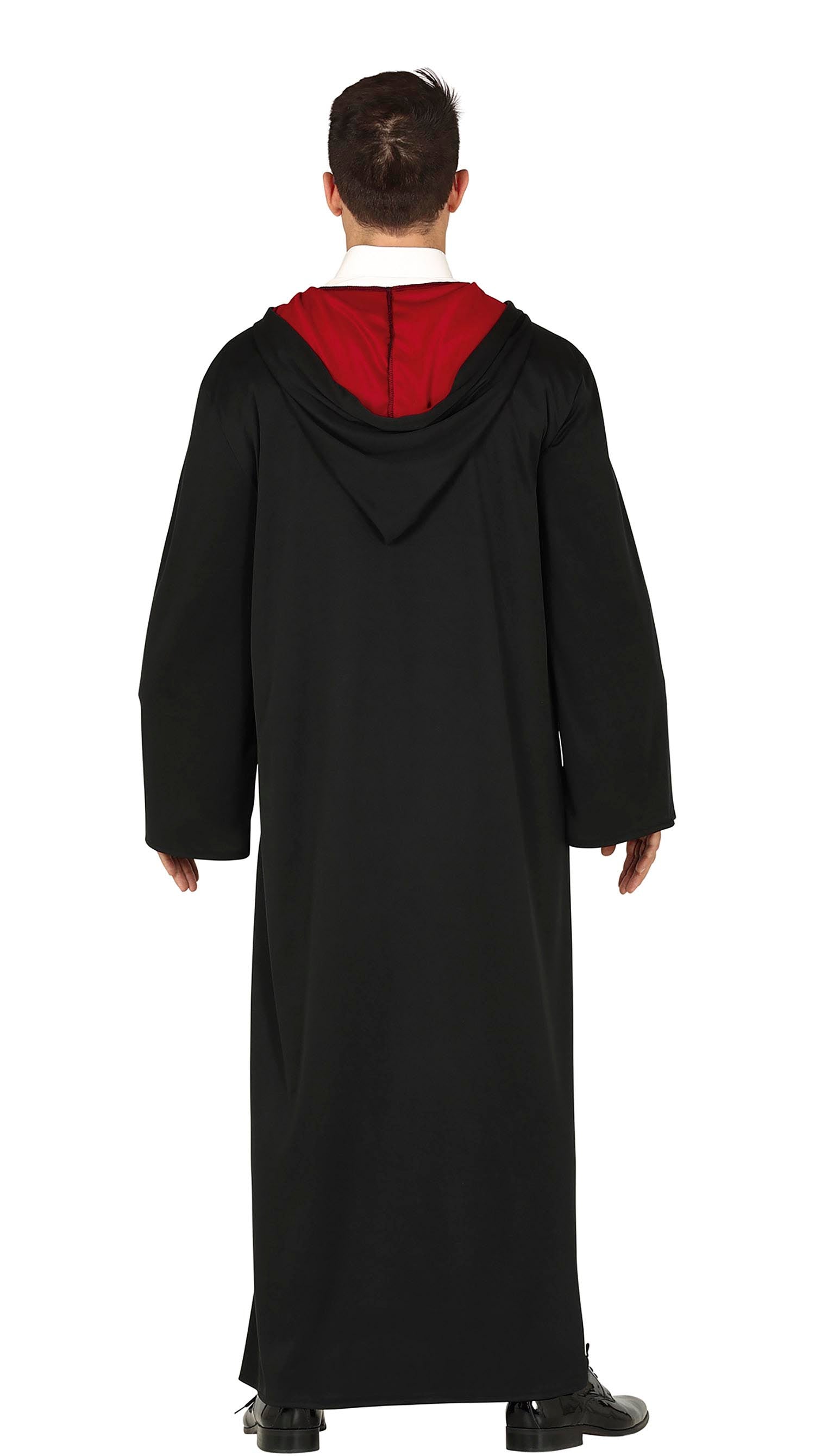 GP88727 – Magische Studenten Gewand Mit Rotem – Größe: 48 - 50 (M) – Farbe: Schwarz