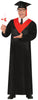 GP88813 – Absolventenrobe Blau Rot Hut Tunika – Größe: 48 - 50 (M) – Farbe: Schwarz
