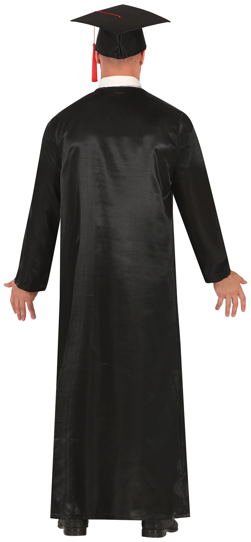 GP88813 – Absolventenrobe Blau Rot Hut Tunika – Größe: 48 - 50 (M) – Farbe: Schwarz