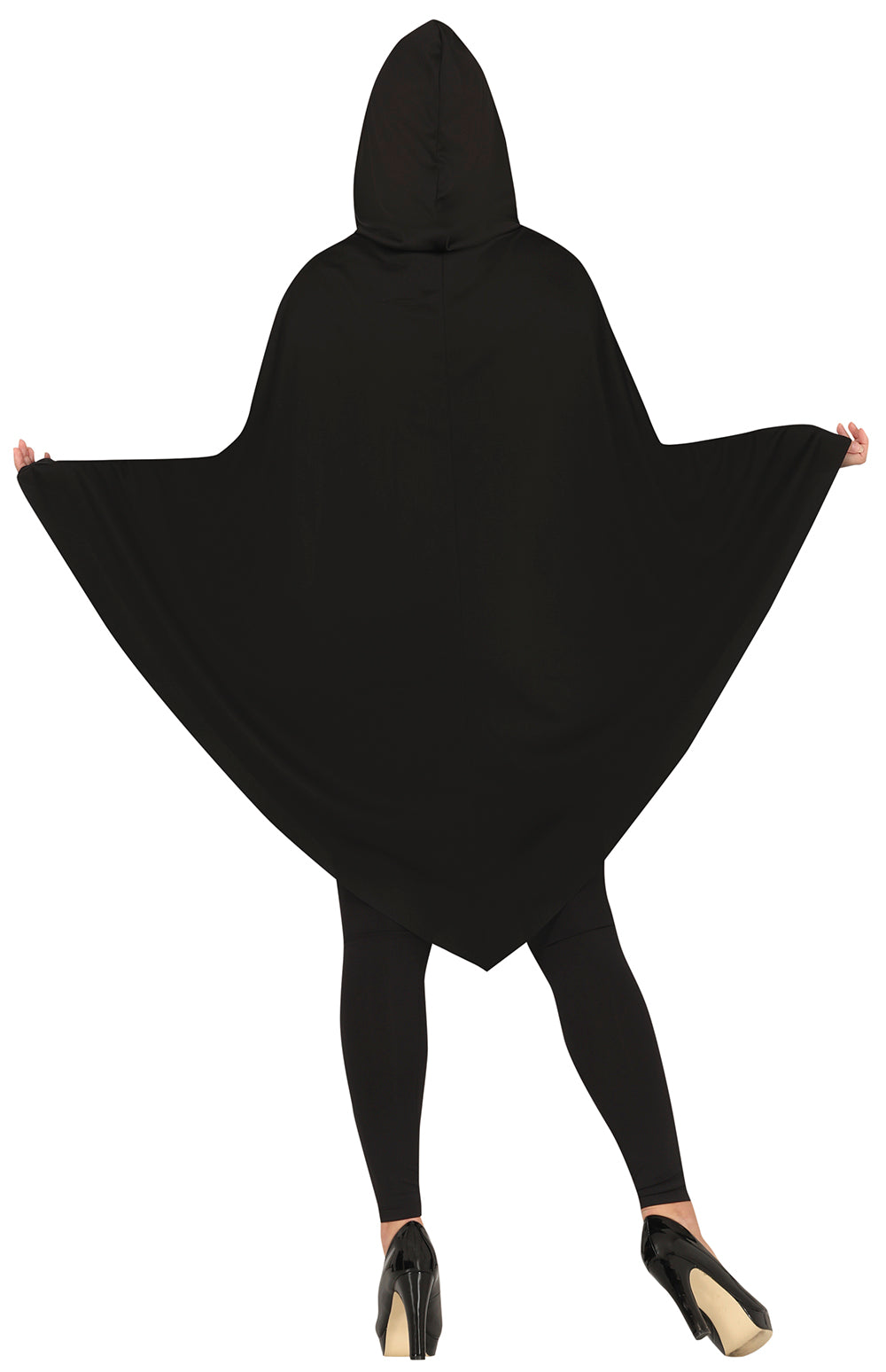 GP88819 – Dämon Kapuzenponcho Pentagramm Mystisch – Größe: 42 - 44 (L) – Farbe: Schwarz