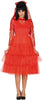 GP88823 – Halloween Rote Spitze Tüll Kleid – Größe: 38 - 40 (M), 42 - 44 (L) – Farbe: Rot