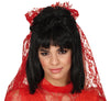 GP88823 – Halloween Rote Spitze Tüll Kleid – Größe: 38 - 40 (M), 42 - 44 (L) – Farbe: Rot