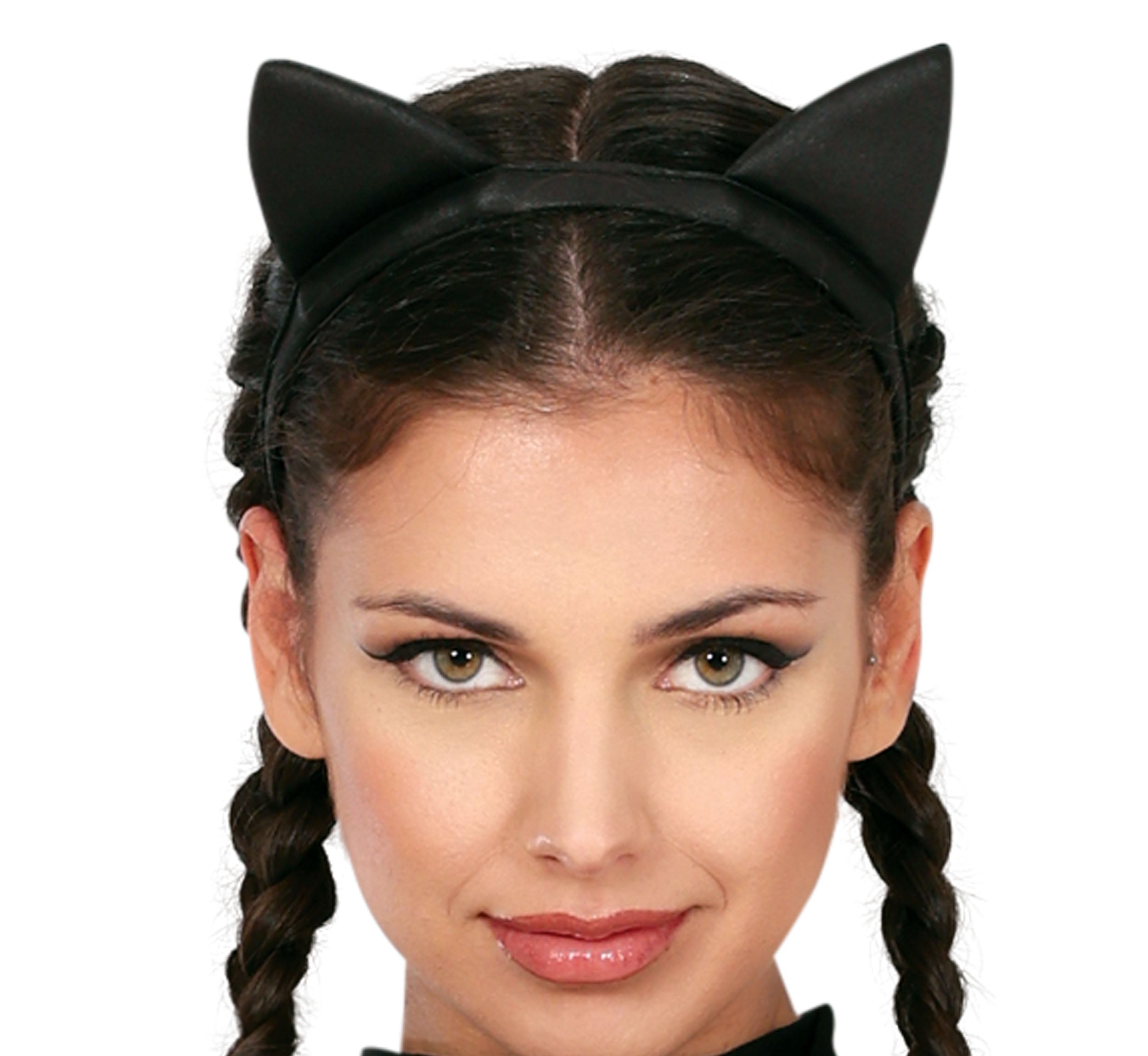 GP88837 – Katze Fledermaus Halloween Stirnband Gürtel – Größe: 36 - 38 (S), 38 - 40 (M), 42 - 44 (L) – Farbe: Schwarz