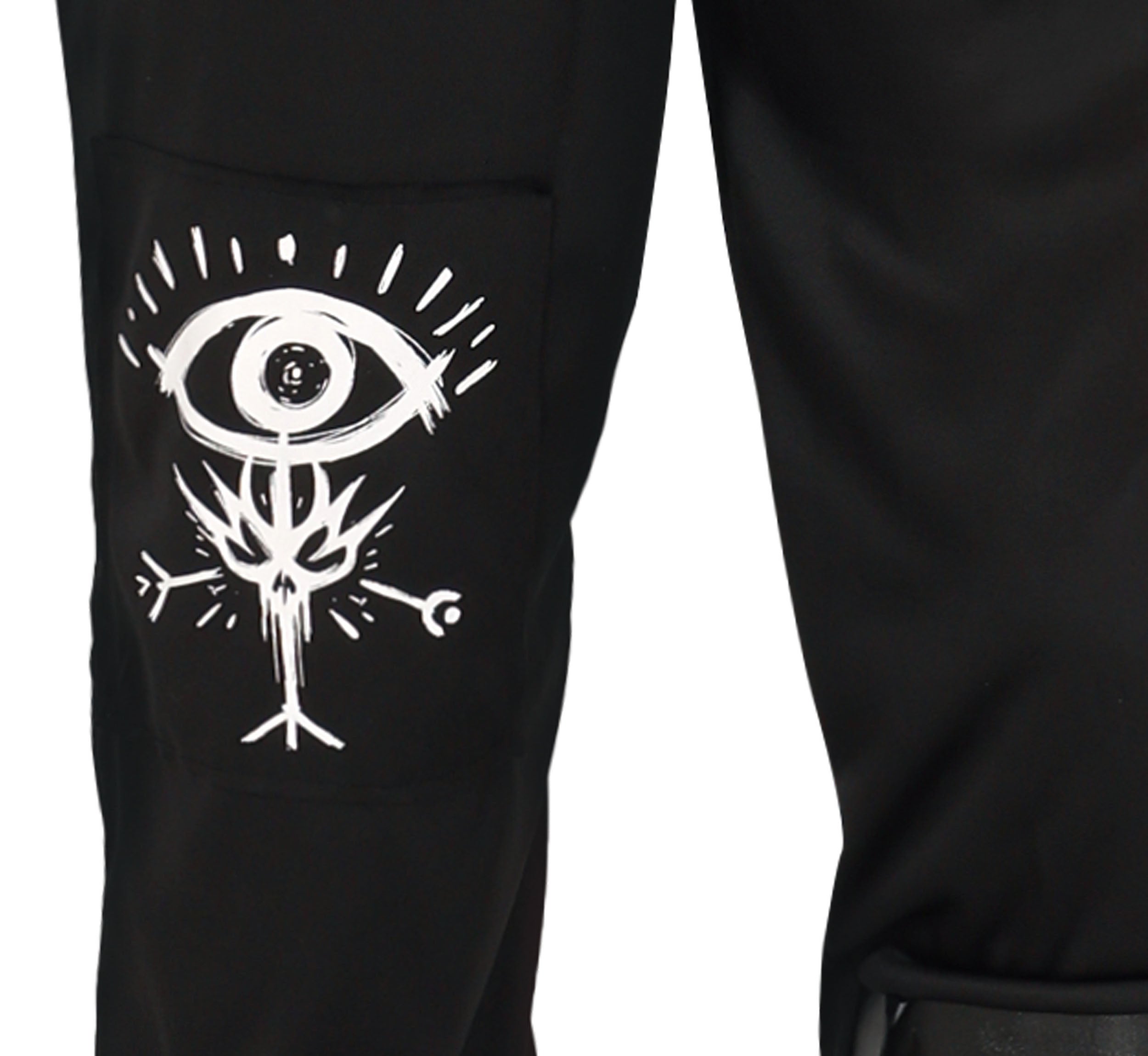 GP88840 – Voodoo Schamane Halloween Kostüm – Größe: 46 - 48 (S), 48 - 50 (M), 52 - 54 (L) – Farbe: Schwarz
