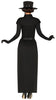 GP88854 – Mittelalter Halloween Kostüm Schwarz Maske – Größe: 36 - 38 (S), 38 - 40 (M), 42 - 44 (L) – Farbe: Schwarz